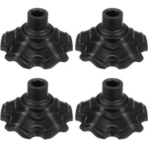 4-Pack Camping Chair Foot Pads, 13mm Plastic Anti-Sinking Folding Camp Chair Replacement Feet for Fishing/Hiking/Picnic/Hardwood Floors/Tile/Outdoor Chair Leg Caps [Black]