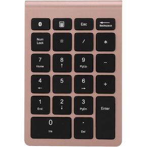 Greensen Number Pads Numeric Keypad 22 Keys Portable Financial Accounting Number Keyboard for Laptop PC Desktop Notebook (Rose Gold)