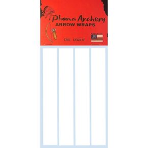Arrow Wraps Cut for Small Diameter Archery Shafts 5MM 0.204 Inch ID Arrows with Max Outside Diameter (OD) of 0.280 Inches Length 6 Inches Quantity - 12 (White)
