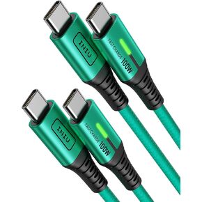 كابل شحن INIU USB C، [6.6أقدام، أخضر] سلك شاحن من النوع C من قطعتين لهواتف iPhone 16 15 Samsung Galaxy S22 S10 Note 20 Pixel 7 Huawei Xiaomi وMacBook وiMac وiPad والمزيد in Kuwait