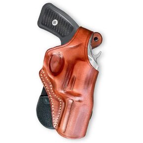 Premium Leather OWB Paddle Holster with Thumb Break, Fits Rugerr SP101 357/327 Federal Magnum 3" Barrel, Right Hand Draw, Brown Color #1034#