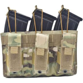 Jffcestore Upgraded Version Triple Mag Pouch Kangaroo Magazine Pouch Holds M4/M16 Mag