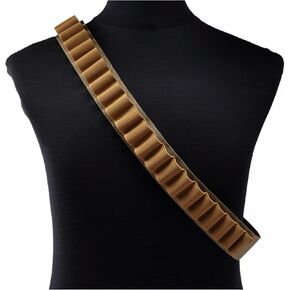 2 Pack 27 Rounds Tactical 12/20 Gauge Shotgun Shotshell Bandolier Holder, Adjustable Nylon Shotgun Shoulder Carrier Belt with Quick Release Buckle for Hunting