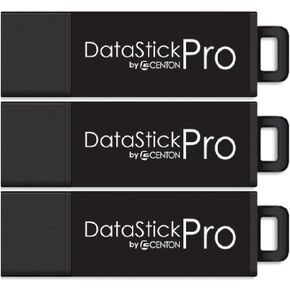 Centon Electronics MP Valuepack USB 3.2 Gen1 DataStick Pro Flash Drive, 64 GB, Pack of 3