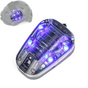 Tactical Helmet Light, Military Signal Light with Optional 5 Modes IR & Visible LED IFF Helmet Strobe for Outdoor Fast Rescue Adventure Light (DE-RED)