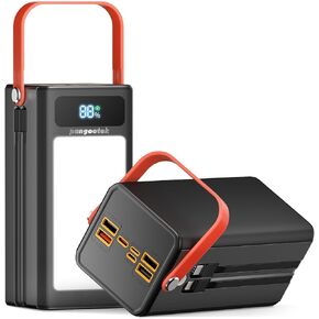 Portable Power Bank Power Station 99Wh, Outdoor Generator with Flashlight and LCD Display Backup Phone Charger for MacBook, Travel, Camping, Home Use