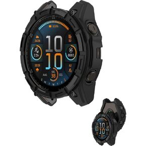 Case for Garmin Enduro 3–51mm, NOUKAJU Smartwatch Cover TPU Material,Easy to Install,Drop-Proof,Soft,Protective Cover for Enduro 3(Black)