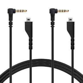 2PACKS Arctis5 Cable Replacement 3.5mm Audio Cord Compatible with SteelSeries Arctis 3, Arctis Nova 3, Arctis 7, Arctis Prime, Arctis Pro+ GameDAC, Arctis Pro Wireles Gaming Headsets(5ft/Black)