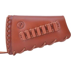 WAYNE'S DOG Handmade Leather Rifle Buttstock For Hand Stiched Ammo Sleeve Rifle