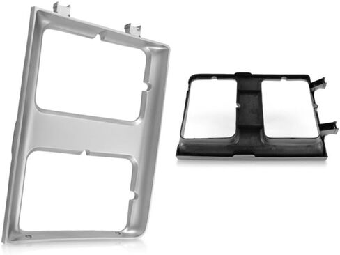 KarParts360 لباب المصباح تشيفي C10 / C20 1985 86 87 1988 زوج/مجموعة جانب السائق والركاب | ث/مصابيح أمامية مزدوجة | فضة | GM2512126 + GM2513126 | 15598727+15598728 in Kuwait