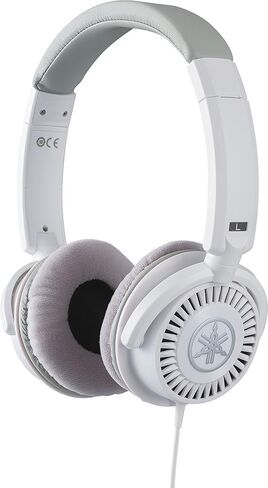 YAMAHA HPH-150WH Headphones White - Open On-Ear Headphones for Excellent Sound & Neutral Sound - Compact, Fashionable Design Matches Keyboards & Digital Pianos in Saudi Arabia