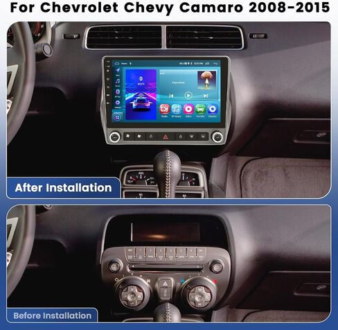 Car Stereo for Chevrolet Chevy Camaro 2010-2015 with Wireless Apple Carplay Android Auto, 2+64G Android 13 9 Inch Touch Screen Car Radio GPS WiFi BT FM RDS Radio SWC EQ Mirror Link Backup Camera Mic in Saudi Arabia