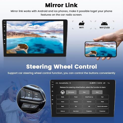 Car Stereo for Chevrolet Chevy Camaro 2010-2015 with Wireless Apple Carplay Android Auto, 2+64G Android 13 9 Inch Touch Screen Car Radio GPS WiFi BT FM RDS Radio SWC EQ Mirror Link Backup Camera Mic in Saudi Arabia