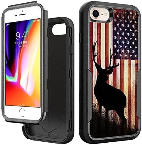 Case for iPhone SE 2022, Ohana Means Family Pattern Shock-Absorption Hard PC and Inner Silicone Hybrid Dual Layer Defender Case for iPhone 7/8 /SE 2022 in Saudi Arabia