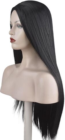 Aeilene Black Braided Wigs with Bangs, Long Black Pigtails Cosplay Wig for Halloween Costume Anime Party in Kuwait
