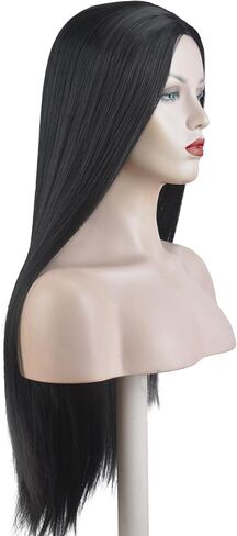 Aeilene Black Braided Wigs with Bangs, Long Black Pigtails Cosplay Wig for Halloween Costume Anime Party in Kuwait