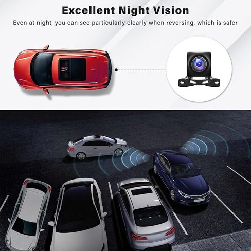 Camecho Backup Camera,AHD 720P/CVBS Metal 170 Degree Wide Angle Rearview Reversing Camera,Night Vision Parking Cameras IP68 Waterproof Reverse Rear View Camera for Car Vehicle SUV RV in Saudi Arabia