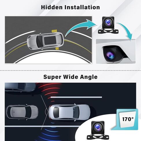 Camecho Backup Camera,AHD 720P/CVBS Metal 170 Degree Wide Angle Rearview Reversing Camera,Night Vision Parking Cameras IP68 Waterproof Reverse Rear View Camera for Car Vehicle SUV RV in Saudi Arabia