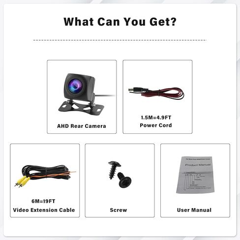 Camecho Backup Camera,AHD 720P/CVBS Metal 170 Degree Wide Angle Rearview Reversing Camera,Night Vision Parking Cameras IP68 Waterproof Reverse Rear View Camera for Car Vehicle SUV RV in Saudi Arabia