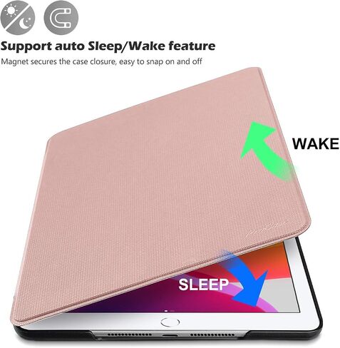 ProCase Cover for iPad 10.2 Case 2021 iPad 9th Generation / 2020 iPad 8th Gen/ 2019 iPad 7th Gen Case, Slim Stand Protective Case Folio Cover for 10.2" iPad 9th Gen / 8th Gen / 7th Gen-Black in Kuwait