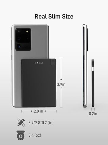 Auskang Portable Charger with Built in Cable Ultra Slim 3500mAh Power Bank Compatible with iPhone 15 Series Samsung Galaxy/Note Google Pixel and Other Android USB-C Smartphones in Saudi Arabia