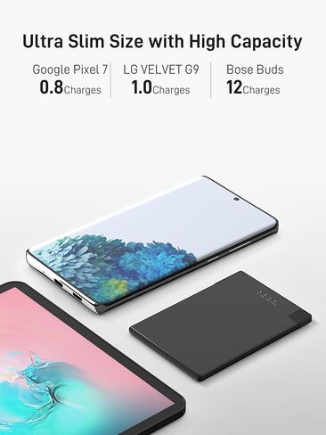 Auskang Portable Charger with Built in Cable Ultra Slim 3500mAh Power Bank Compatible with iPhone 15 Series Samsung Galaxy/Note Google Pixel and Other Android USB-C Smartphones in Saudi Arabia