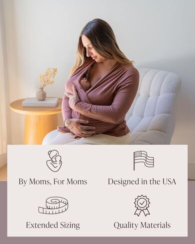 Kindred Bravely Organic Cotton Skin to Skin Long Sleeve Wrap Top | Kangaroo Shirt, Nursing Top in Kuwait