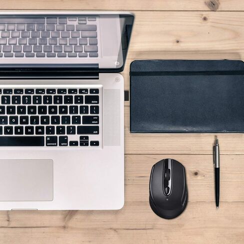 USB C Wireless Computer Mouse, Dual Mode 2.4G Cordless Mice with Nano USB and Type C Receiver,3 Adjustable DPI Computer Mouse for Laptop, Desktop, MacBook, PC - White in Kuwait