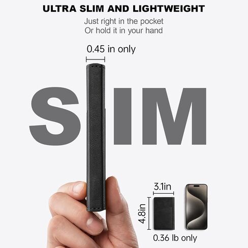 Portable Wallet Power Bank Slim 5000mAh Travel Essentials Battery Charger with USB C and Lightning Cables for iPhone, iPad, Samsung, Pixel, LG, Moto, Android, Compatible with Multiple Devices in Saudi Arabia