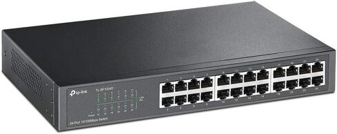 TP-Link 24-Port Fast Ethernet Unmanaged Switch | Plug and Play | Desktop/Rackmount | Metal | Fanless | Limited Lifetime (TL-SF1024D) (Renewed) in Saudi Arabia