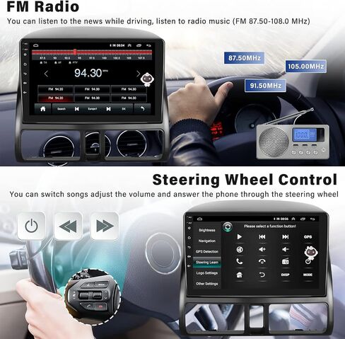 ستيريو سيارة Android 13 لسيارة Honda CRV 2002 2003 2004 2005 2006 صوت راديو السيارة 1G+32G مع Carplay Android Auto Bluetooth 9 بوصة شاشة لمس GPS ملاحة WiFi HiFi FM SWC كاميرا احتياطية MIC in Saudi Arabia