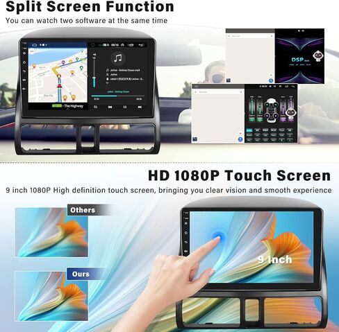 ستيريو سيارة Android 13 لسيارة Honda CRV 2002 2003 2004 2005 2006 صوت راديو السيارة 1G+32G مع Carplay Android Auto Bluetooth 9 بوصة شاشة لمس GPS ملاحة WiFi HiFi FM SWC كاميرا احتياطية MIC in Saudi Arabia