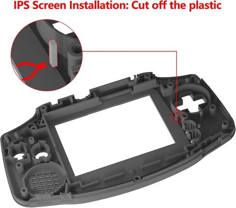 غطاء بديل أسود شفاف للغاية مُحسّن ومُحسّن من IPS مع أزرار لجهاز Gameboy Advance GBA - متوافق مع كل من IPS وشاشات الكريستال السائل القياسية - وحدة التحكم وشاشة IPS غير متضمنة in Saudi Arabia