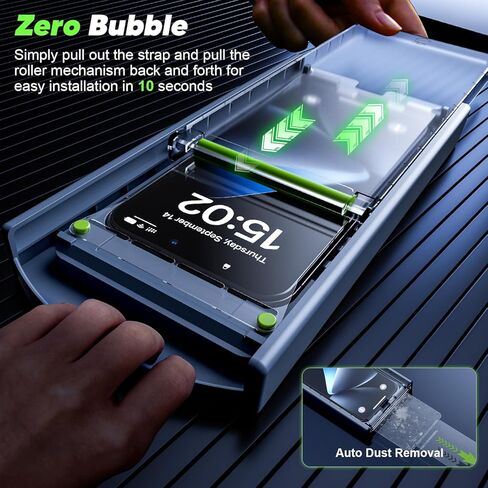 WSKEN for iPhone 16 Pro Max Screen Protector - [Top 9H+ Tempered Glass] [Zero Bubble] [Auto Dust-Remove] HD Military Grade 10X Shatterproof Full Coverage Protection Easy Install, 2 Pack in Saudi Arabia
