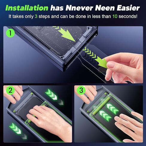 WSKEN for iPhone 16 Pro Max Screen Protector - [Top 9H+ Tempered Glass] [Zero Bubble] [Auto Dust-Remove] HD Military Grade 10X Shatterproof Full Coverage Protection Easy Install, 2 Pack in Saudi Arabia