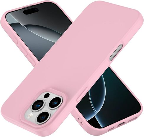 Designed for iPhone 16 Pro Max Case, Silicone Ultra Slim Shockproof Phone Case with Soft Anti-Scratch Microfiber Lining, [Enhanced Camera Protection] Phone Case for 16 Pro Max, (Pink) in Saudi Arabia