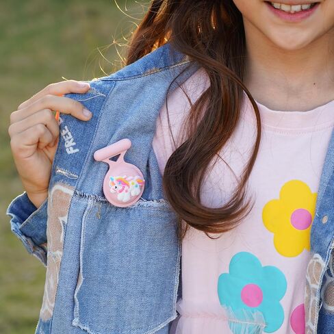 for Airtag Holder Cute for Kids Waterproof, 2 Pack Airtag Case Cover with Pin Brooch for Girls (Unicorn Mermaid) in Kuwait