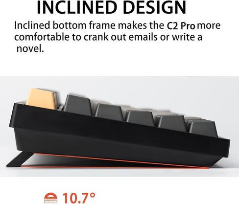 لوحة مفاتيح ميكانيكية مخصصة Keychron C2 Pro QMK/VIA، 108 مفاتيح قابلة للبرمجة والتبديل السريع، مفتاح بني بإضاءة خلفية RGB كاملة الحجم، أغطية مفاتيح PBT مزدوجة اللقطة، لوحة مفاتيح سلكية للألعاب لنظام التشغيل Mac Windows Linux in Kuwait