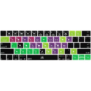 Serato DJ Shortcuts Hotkey Waterproof Ultrathin Keyboard Cover for MacBook Pro 13 15 inch 2019 2018 2017 and 2016 with Touch Bar,Touch ID Model:A2159 A1989 A1706/A1990 A1707,USA Version