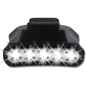 Clip Headlamps 5 LED Head Lamps Hard Hat Accessories LED Rotatable Cap Hat Light Clip on Flashlight Lights for Hunting Camping Fishing(Black)