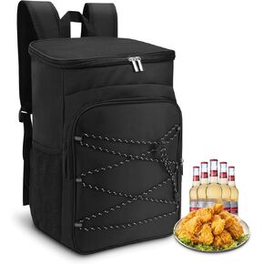 Backpack Cooler, Oxford Cloth Insulated Leak Proof Waterproof Cooler Bag with Side Pockets for Men and Women Camping Picnic Beach Outdoor Travel