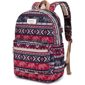 Kinmac Water Resistant Laptop Travel Outdoor Backpack with USB Charging Port for 13 inch 14 inch and 15.6 inch Laptop (Zebras)