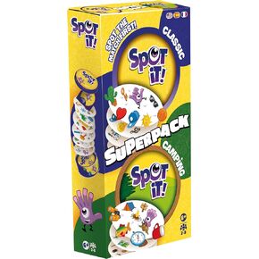 Spot It! Card Game Super Pack Bundle | Includes Spot It! Classic and Camping | Fun Visual Game for Kids and Adults | Age 6+ | 2-8 Players | Average Playtime 15 Minutes | Made by Zygomatic