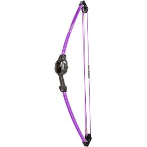Bear Archery Spark Youth Bow Set, Recommended for Ages 5 to 10, Ambidextrous, Includes 2 Arrows, Armguard, Quiver
