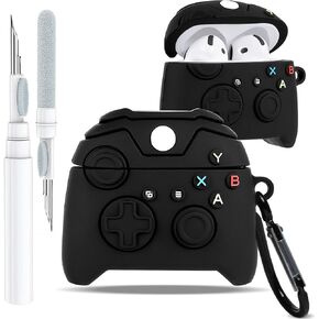 Boaretiu لـ Airpods 4 Case 2024 لطيف كارتون Kawaii - غطاء تصميم سيليكون ناعم ثلاثي الأبعاد مضحك مع حلقة تسلق ومجموعة منظف ممتعة، غلاف رائع أنيق للأولاد والبنات والمراهقات والنساء لقرون الهواء 4، لعبة خضراء in Kuwait