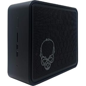 كمبيوتر Intel NUC 9 NUC9i7QNX Ghost Canyon Mini Gaming - الجيل التاسع Core i7-9750H 6-Core حتى 4 50 جيجا هرتز، ذاكرة الوصول العشوائي DDR4 64 جيجا، 512 جيجا NVMe SSD، UHD Graphics 630، Thunderbolt 3، Wi-Fi 6، Windows 10 Pro، أسود