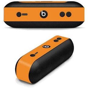 MightySkins Carbon Fiber Skin for Beats by Dr. Dre Pill Plus - Solid Orange | Protective, Durable Textured Carbon Fiber Finish | Easy to Apply, Remove, and Change Styles | Made in The USA