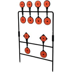 Two Parts Combined 360 Degree Rotating Air Gun Spinner & Plinking Target 12 Plates, Black
