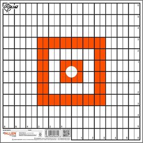 Allen Company Ez-Aim 12 inch x 12 inch Paper Grid Target, 12 Targets per Pack, Orange