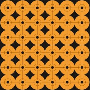 Pro-Shot Products Orange Target Dots Peel & Stick 1" Target Dots - 36 Dots Per Sheet - 10 Sheets